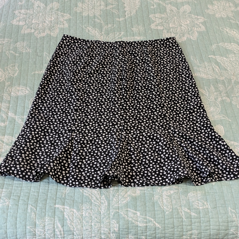 Black and White Polka Dot Skirt By JBXR San Francisco.